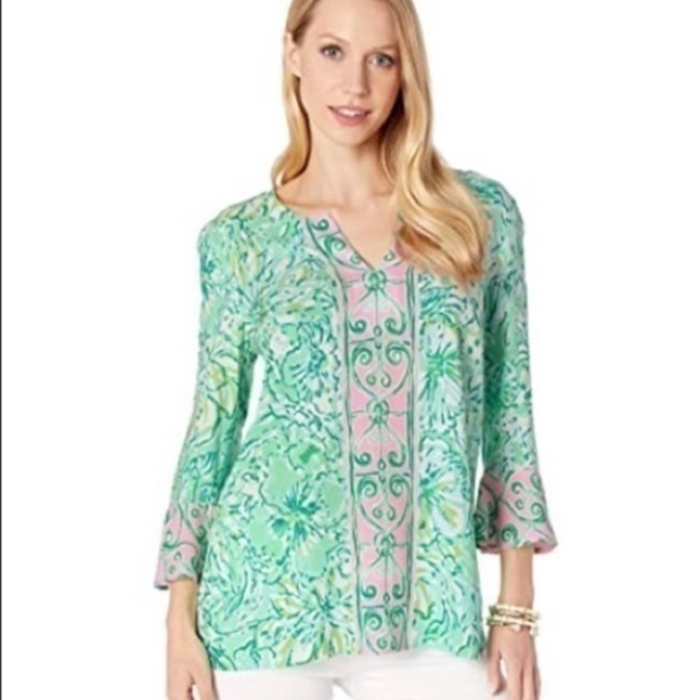 Lily Pulitzer Keona Hopelessly Devoted Tunic XS